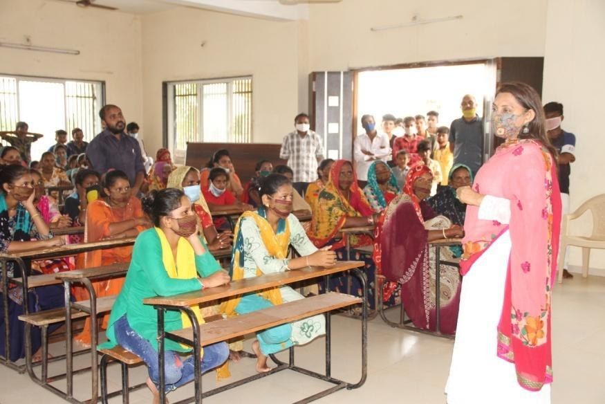 Women attending a Gramshree training session